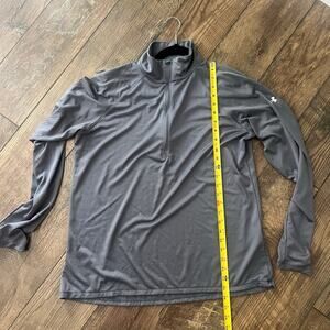 Under Armour Gray Quarter Zip Loose Thin Pull over White Logo Women's Size XL